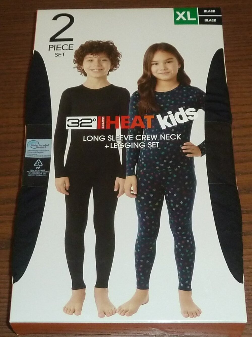 32 DEGREES Heat Kids Long Sleeve Crew Neck And Legging Size XL 16/18 100-125lbs